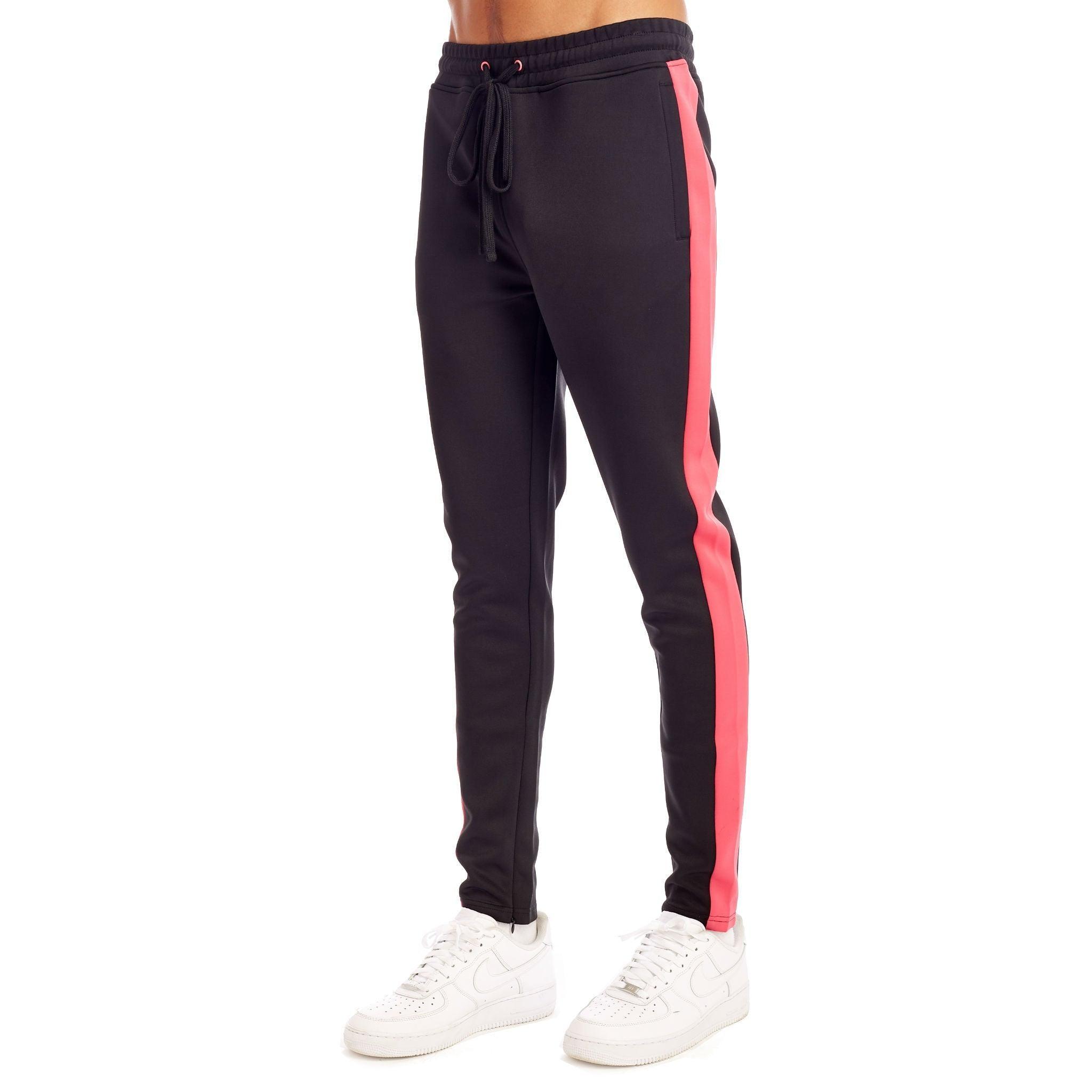 Track Pants - Black & Pink