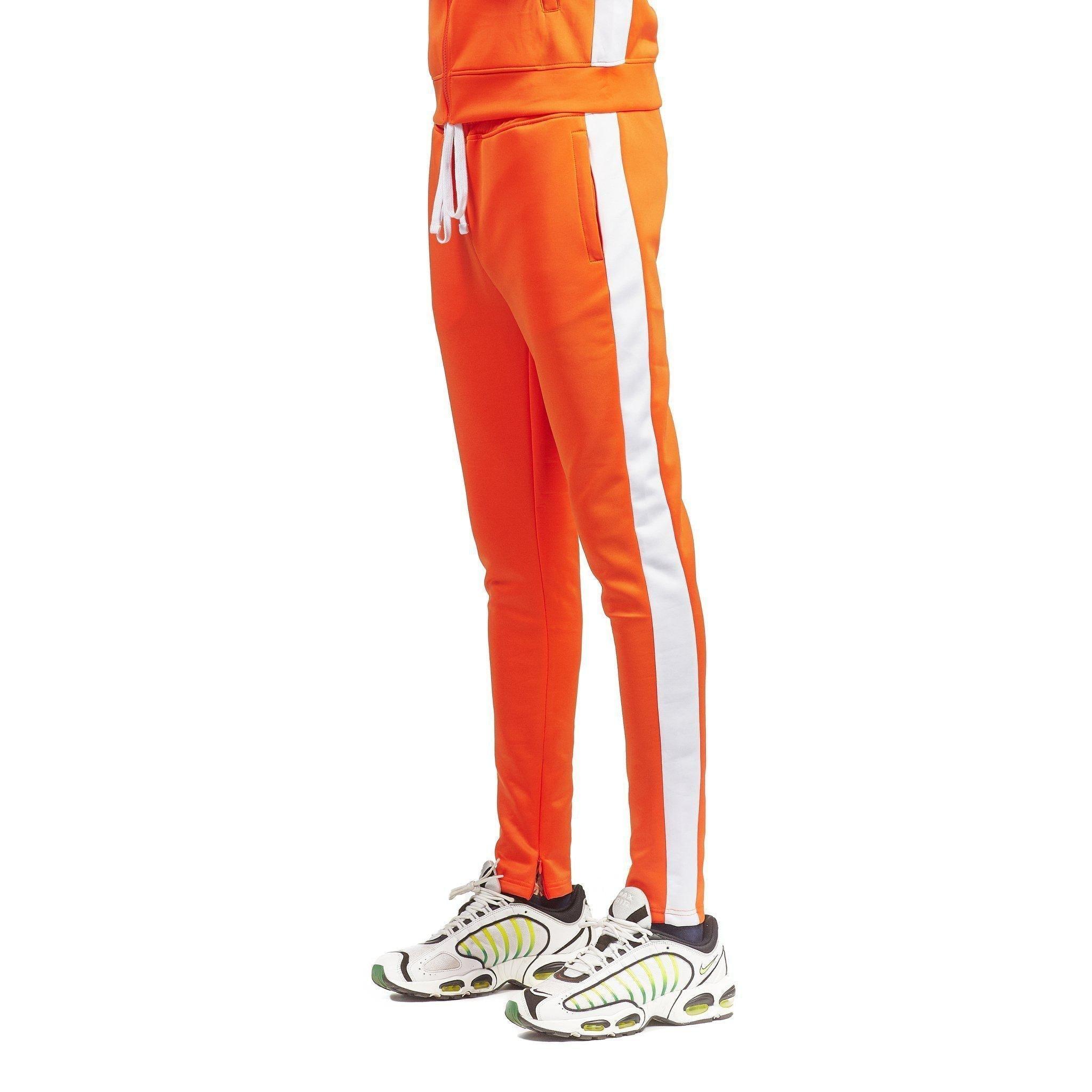 Orange Track Pants Men's Joggers Rebel Minds