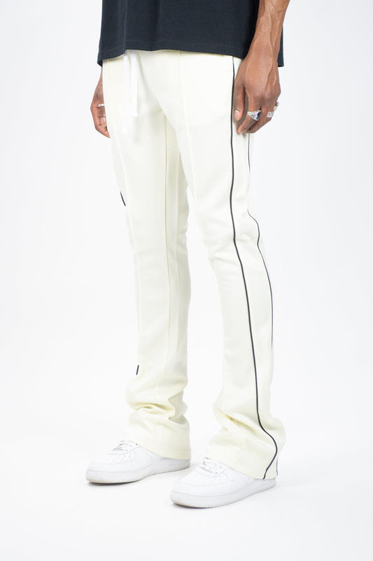 Track Stacked Pants - Cream - Rebel Minds