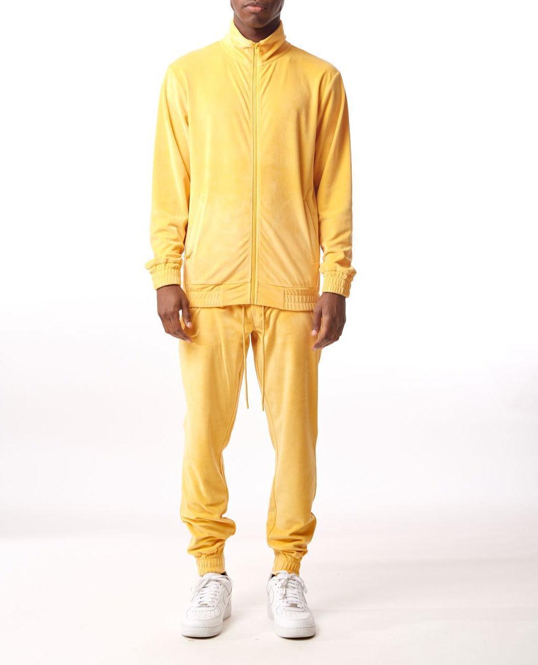 Yellow velour outlet sweatsuit