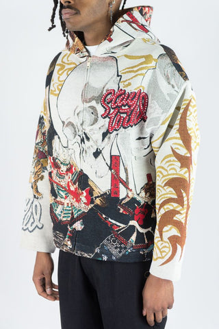 "Stay Wild" Tapestry Zip Hoodie