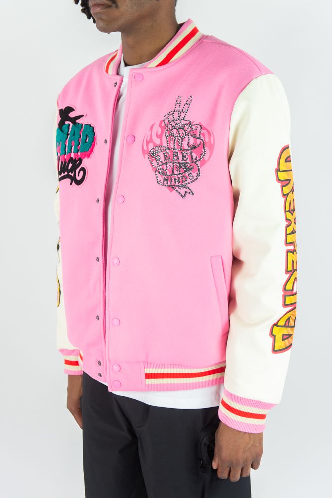 Mad Love Pink Varsity Jacket