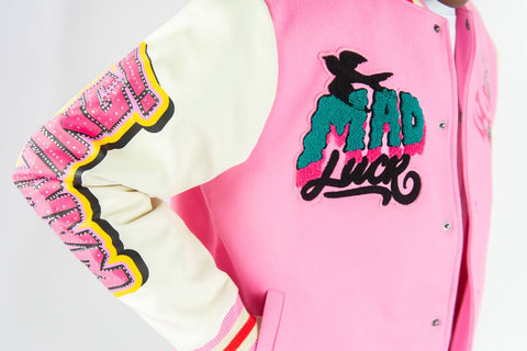 Mad Love Pink Varsity Jacket