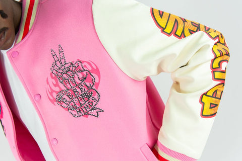 Mad Love Pink Varsity Jacket