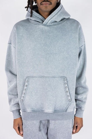 Spark Rhinestone Hoodie - Grey