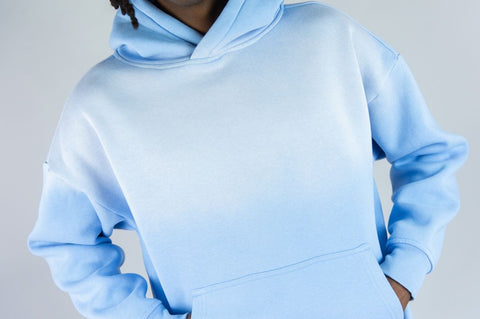Washed Light Blue Essential Hoodie