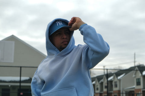 Washed Light Blue Essential Hoodie