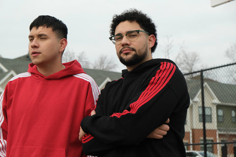 "5-Stripes" Hoodie - Black/Red