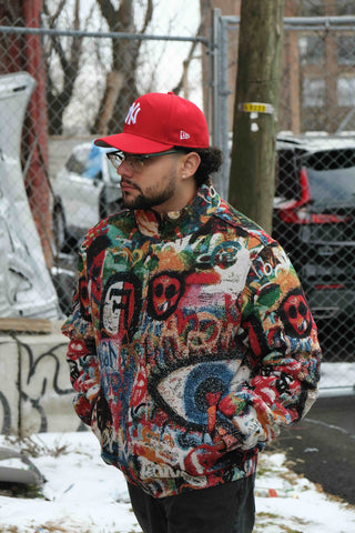Abstract Graffiti Tapestry Jacket