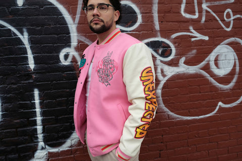Mad Love Pink Varsity Jacket