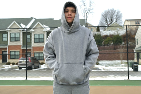 Spark Rhinestone Hoodie - Grey