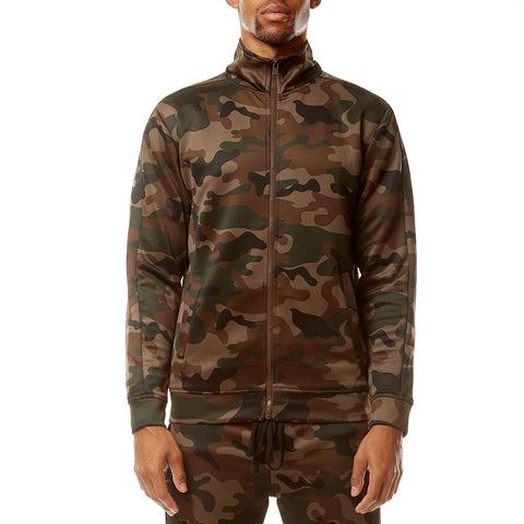 Camo Track Jacket - Woodland - Rebel Minds