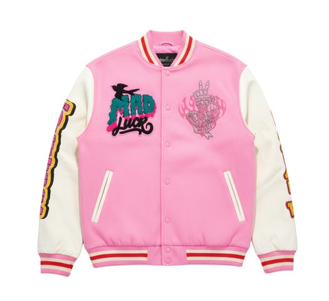 Mad Love Pink Varsity Jacket