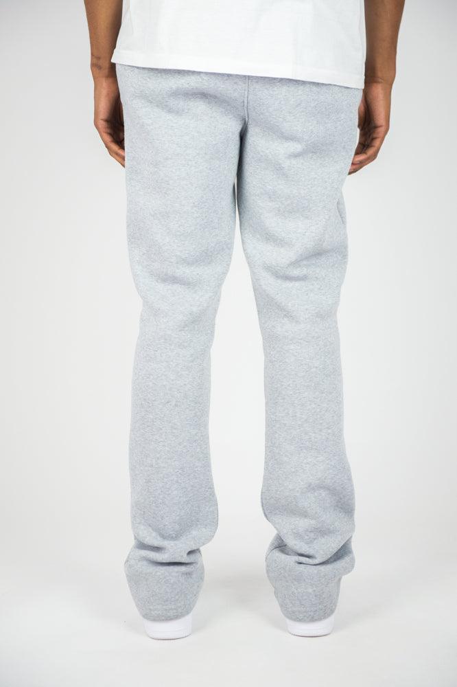 Fleece Stacked Sweatpants - Heather Grey - Rebel Minds
