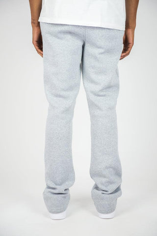 Fleece Stacked Sweatpants - Heather Grey - Rebel Minds