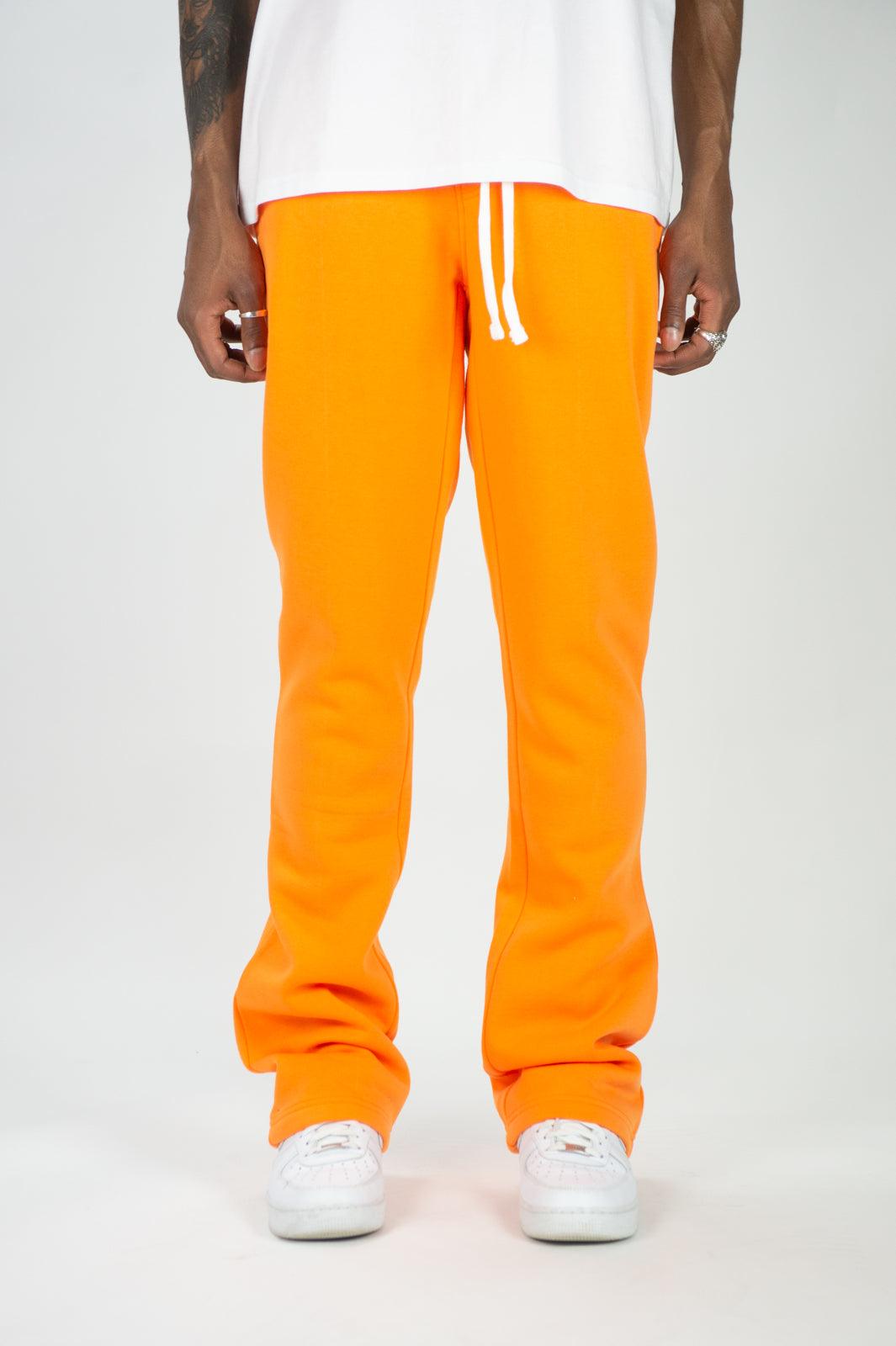 475 Fleece Stacked Sweatpants Orange – Rebel Minds
