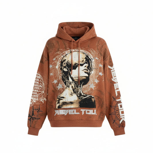 Celestial Head Graphic Hoodie