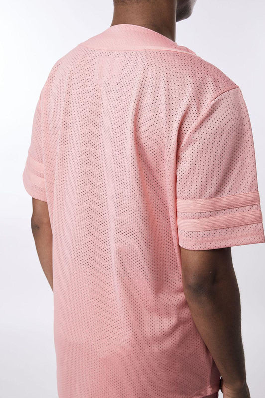 Mesh Baseball Jersey - Dusty Pink - Rebel Minds