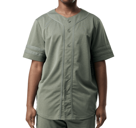 Mesh Baseball Jersey - Light Army - Rebel Minds