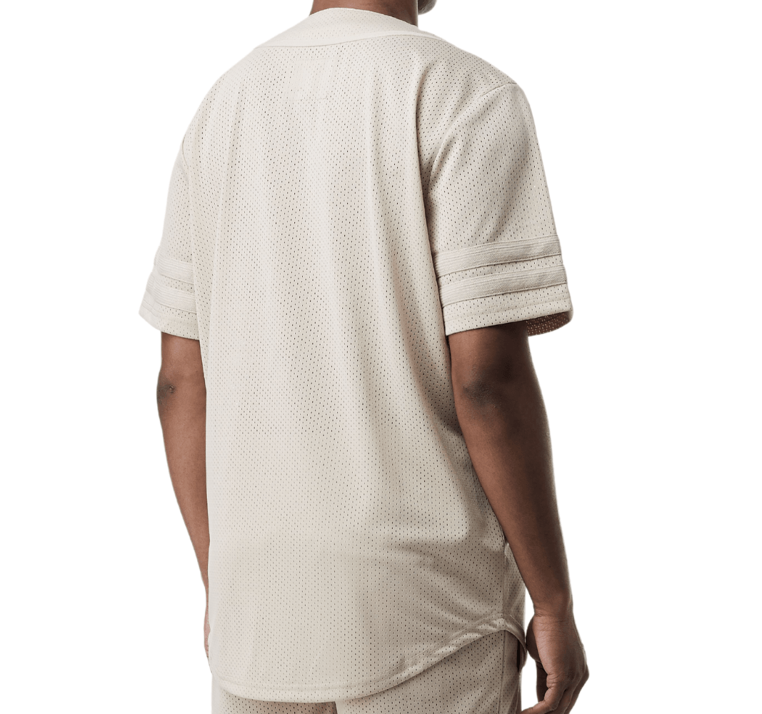 Mesh Baseball Jersey - Oatmeal - Rebel Minds