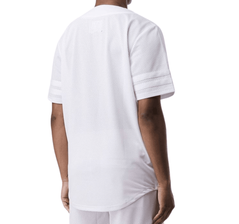 Mesh Baseball Jersey - White - Rebel Minds