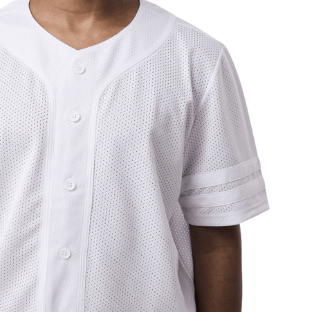 Mesh Baseball Jersey - White - Rebel Minds