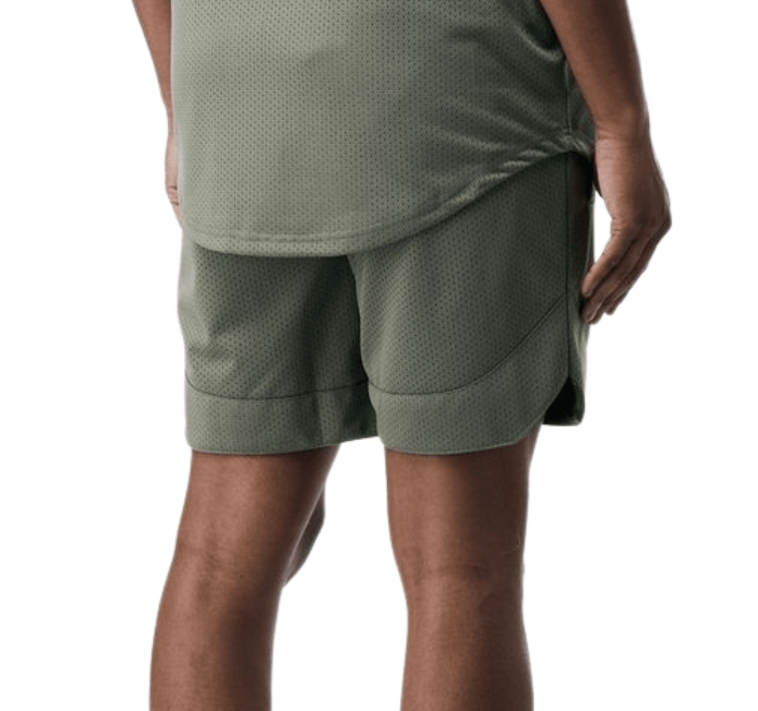 Mesh Baseball Shorts - Light Army - Rebel Minds