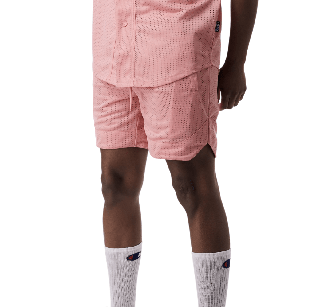 Mesh Baseball Shorts - Pink - Rebel Minds