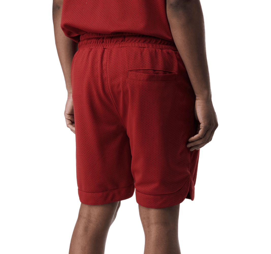 Mesh Baseball Shorts - Red - Rebel Minds