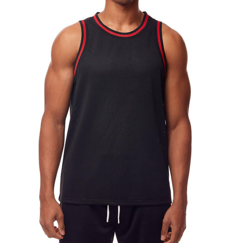 Mesh Tank Top - Black & Red - Rebel Minds