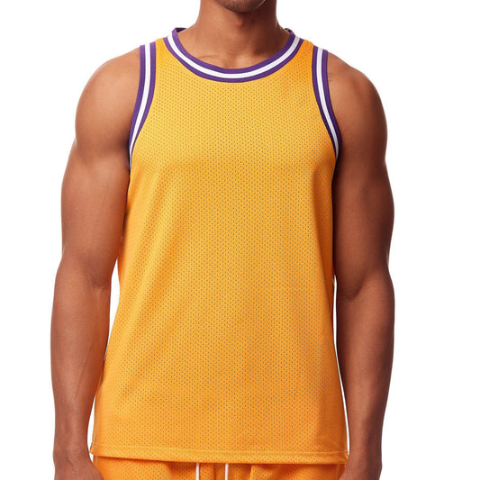 Mesh Tank Top - Gold, Yellow & Purple - Rebel Minds