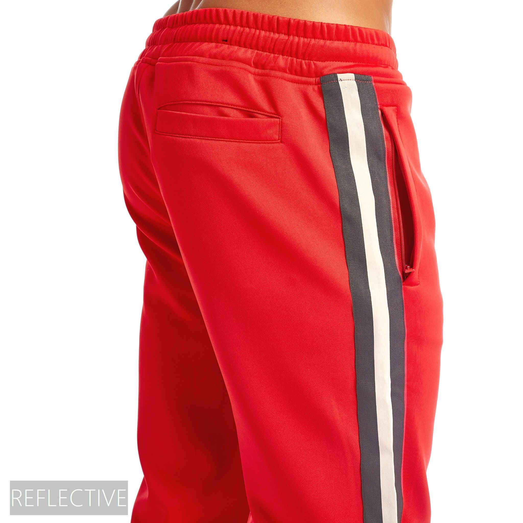 Reflective Track Pants - Red - Rebel Minds