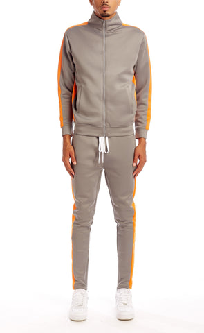 Reflective Tracksuit - Grey & Orange - Rebel Minds