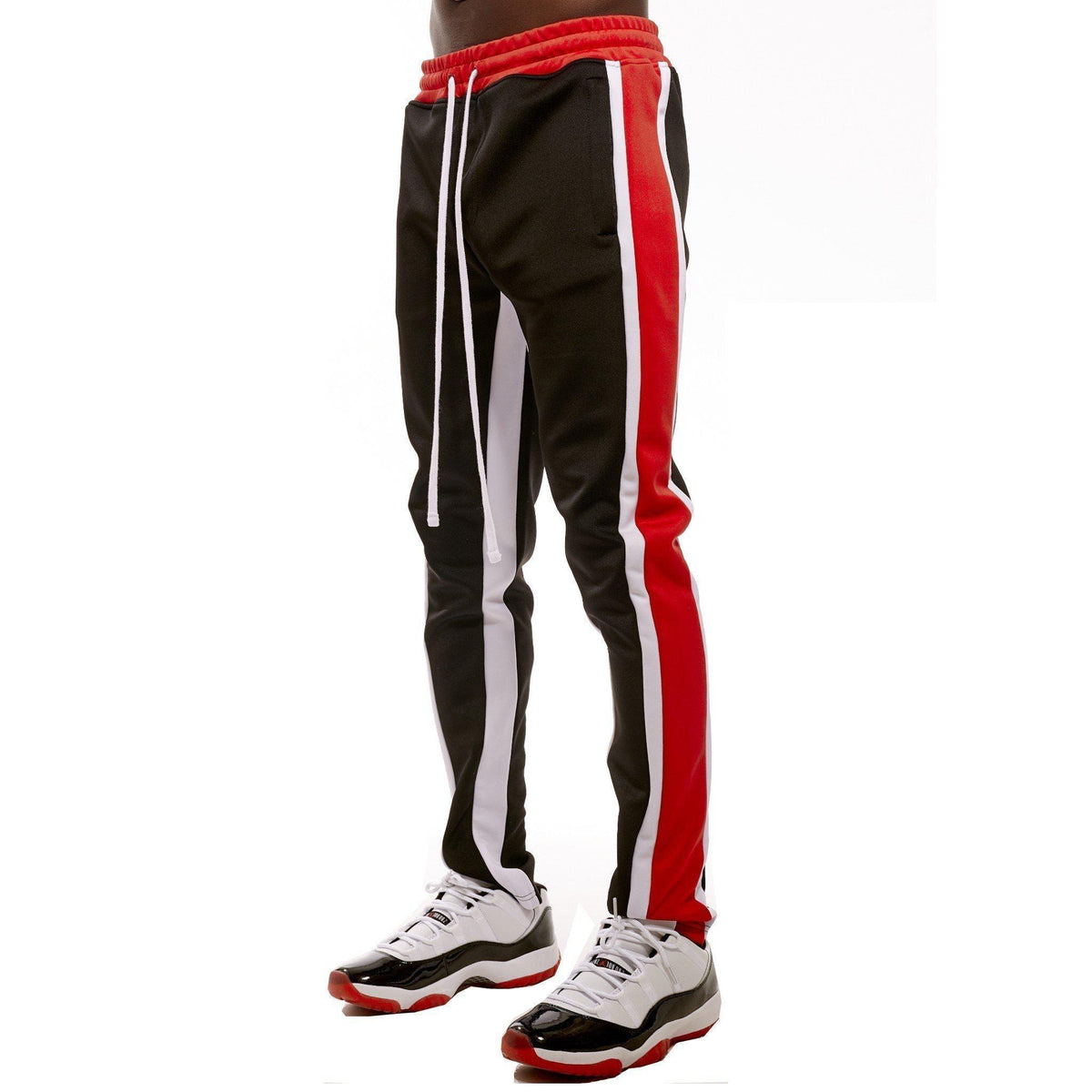 Shane Track Pants - Black & Red - Rebel Minds