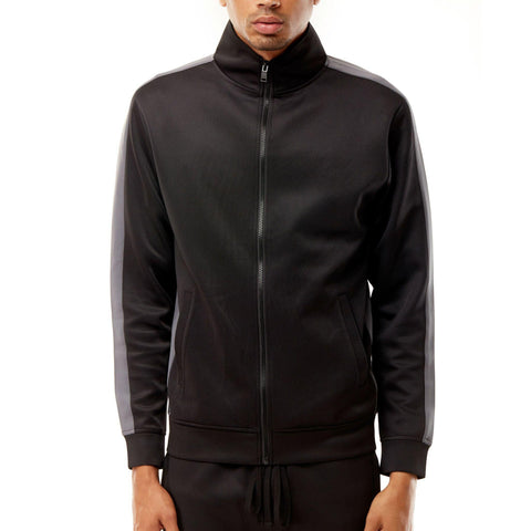 Track Jacket - Black/Charcoal - Rebel Minds