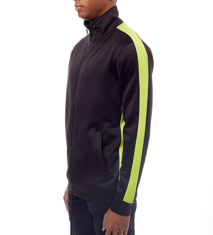 Track Jacket - Black/Lime - Rebel Minds