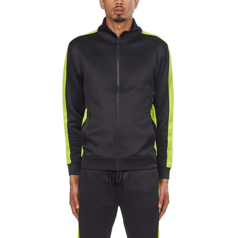 Track Jacket - Black/Lime - Rebel Minds