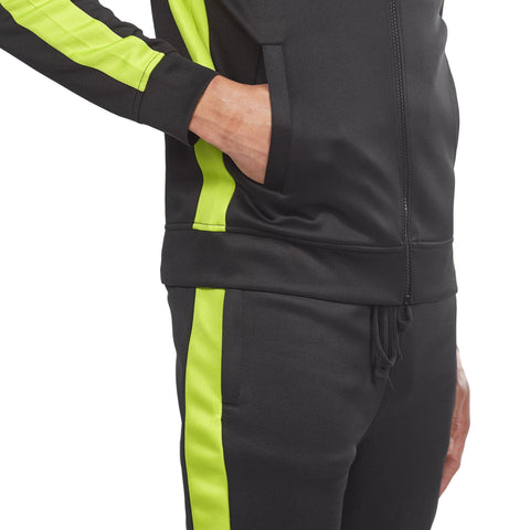 Track Jacket - Black/Lime - Rebel Minds