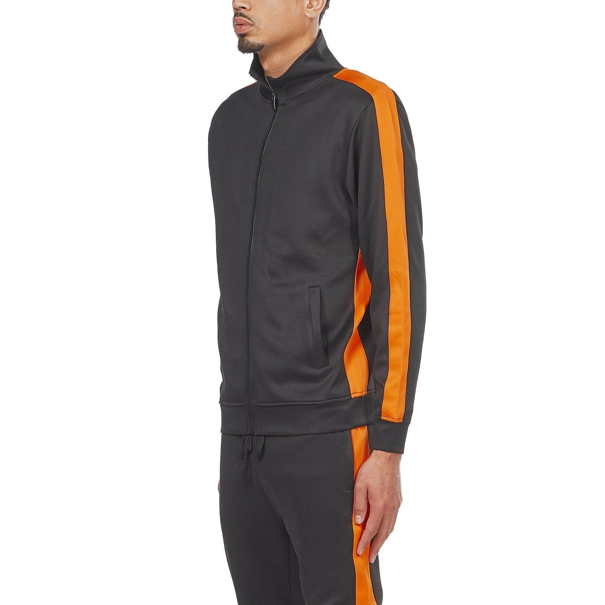 Track Jacket - Black/Orange - Rebel Minds