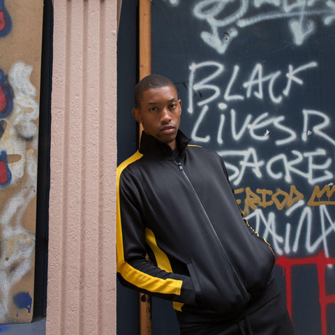 Track Jacket - Black/Yellow - Rebel Minds