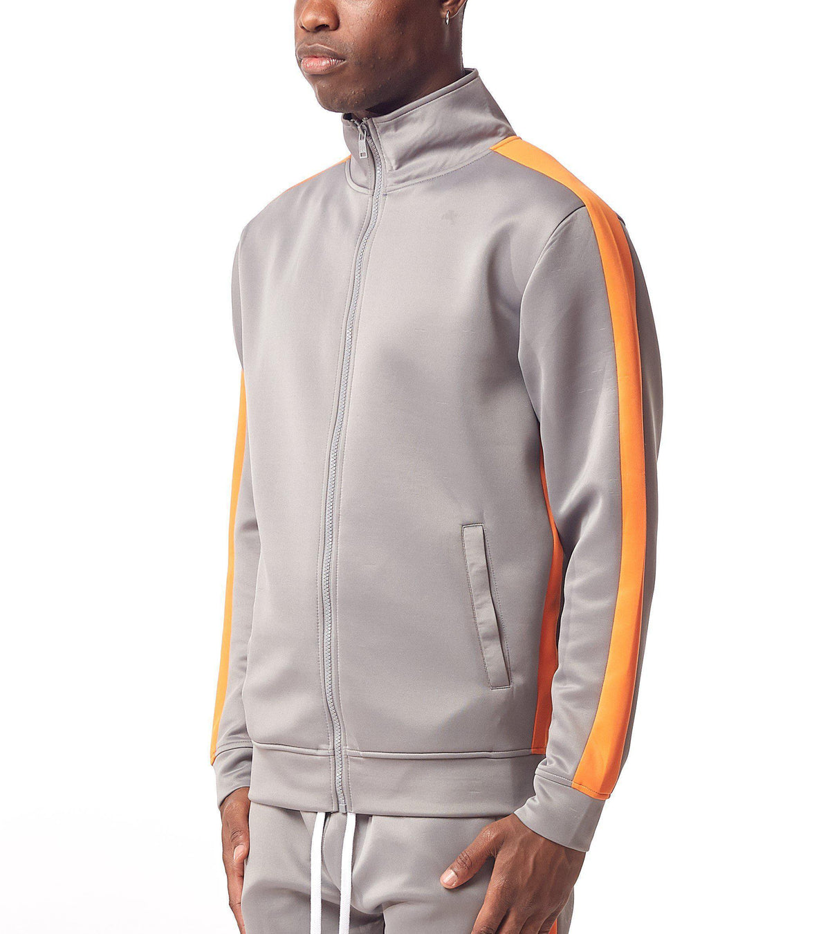 Track Jacket - Grey/Orange - Rebel Minds