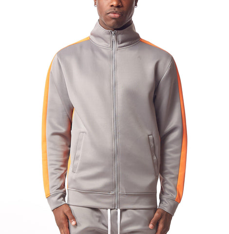 Track Jacket - Grey/Orange - Rebel Minds