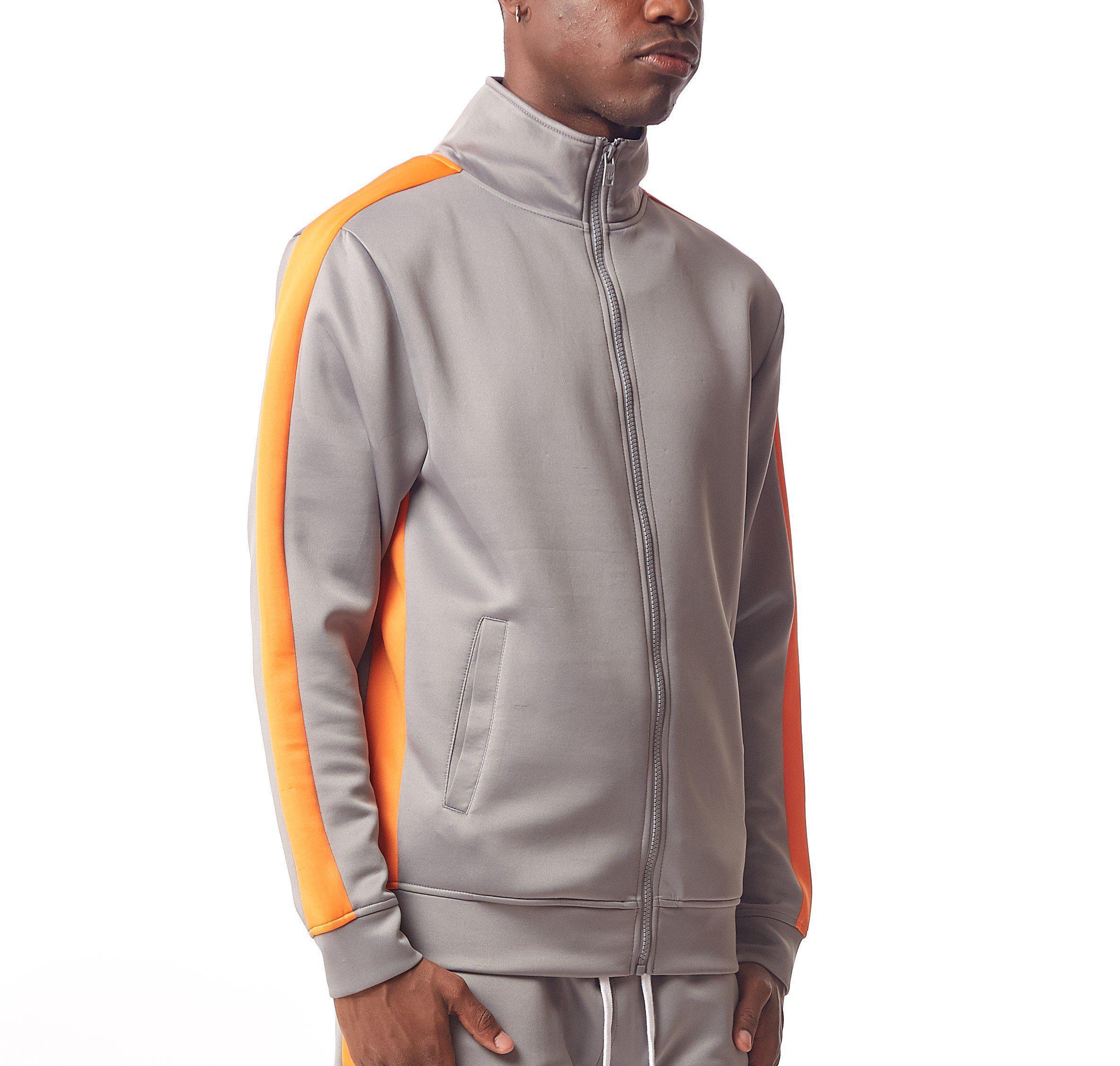 Track Jacket - Grey/Orange - Rebel Minds