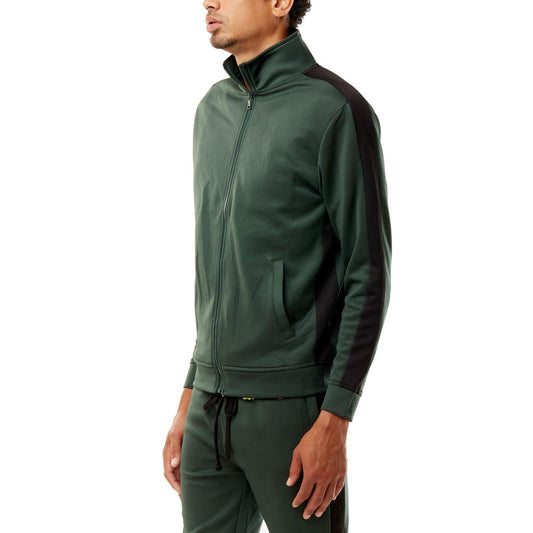 Track Jacket - Hunter Green/Black - Rebel Minds