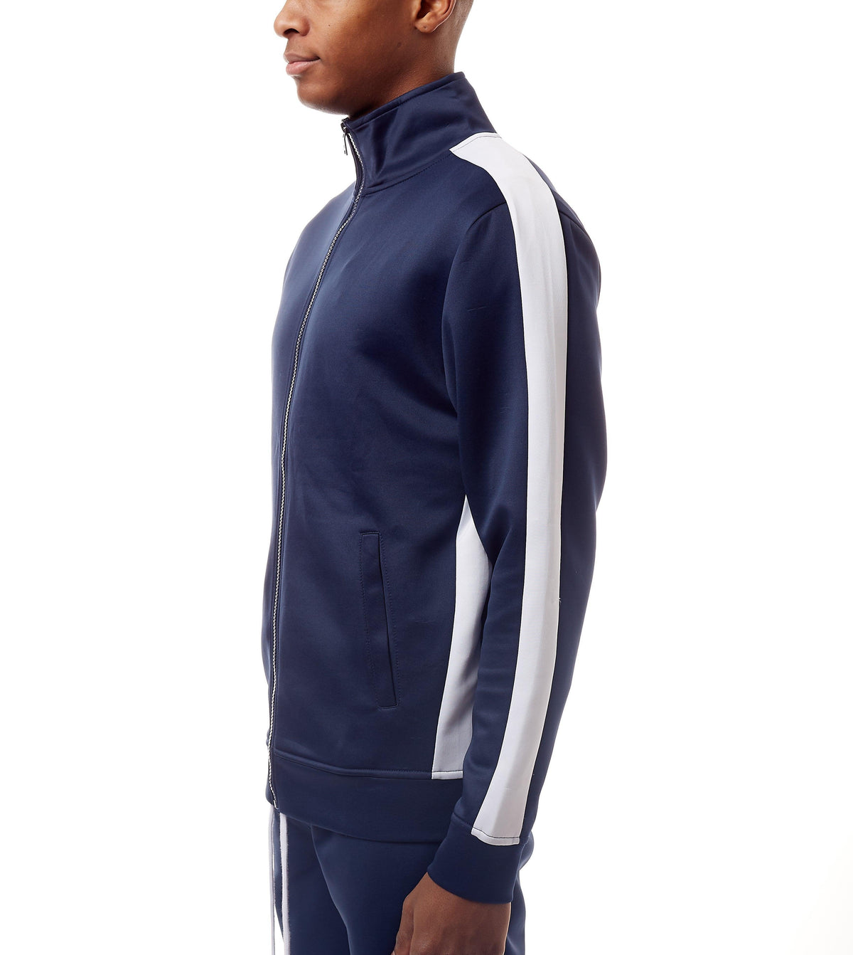 Track Jacket - Navy/White - Rebel Minds