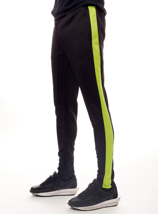 Track Pants - Black & Lime - Rebel Minds