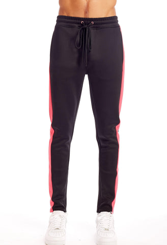 Track Pants - Black & Pink - Rebel Minds