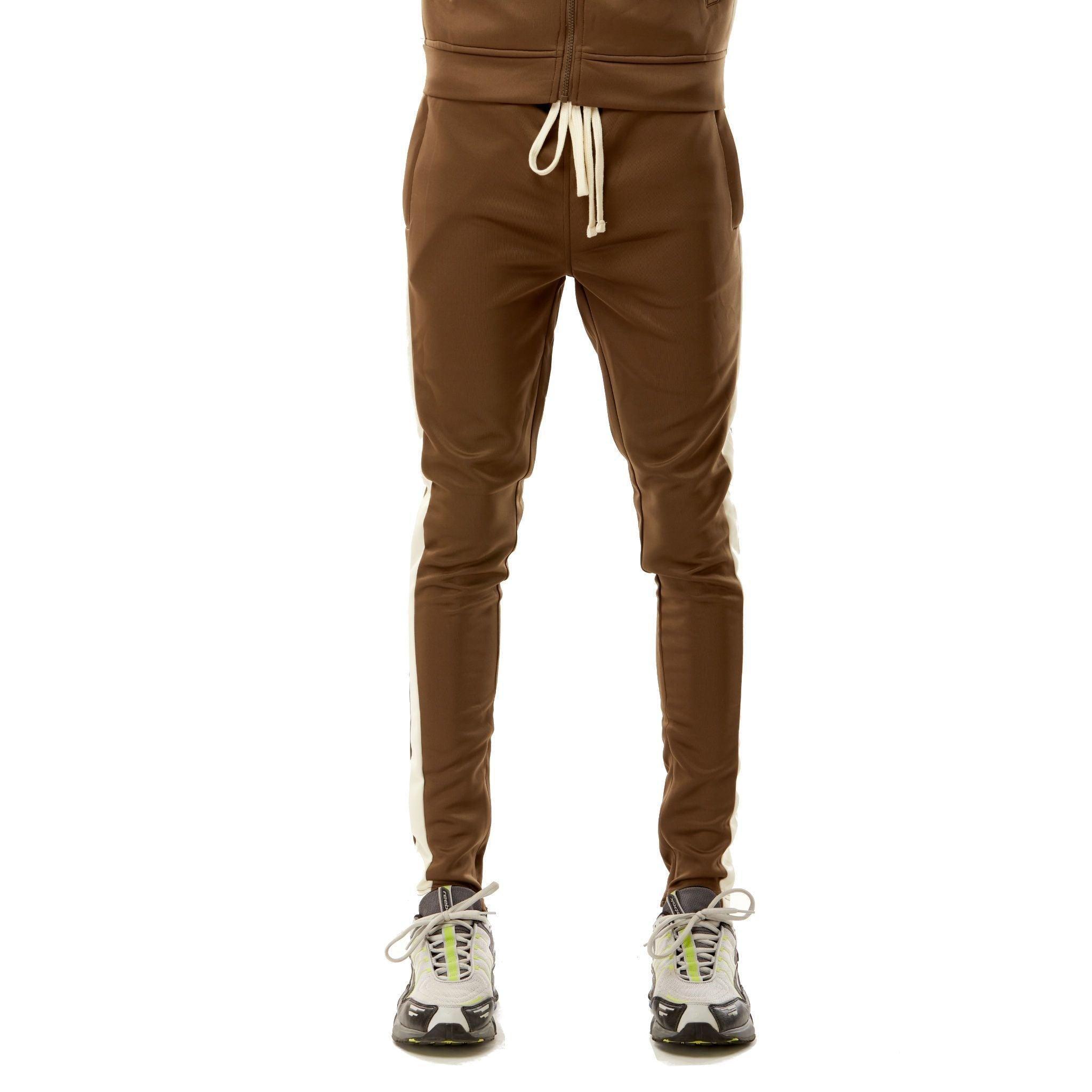 Track Pants - Brown & Cream - Rebel Minds