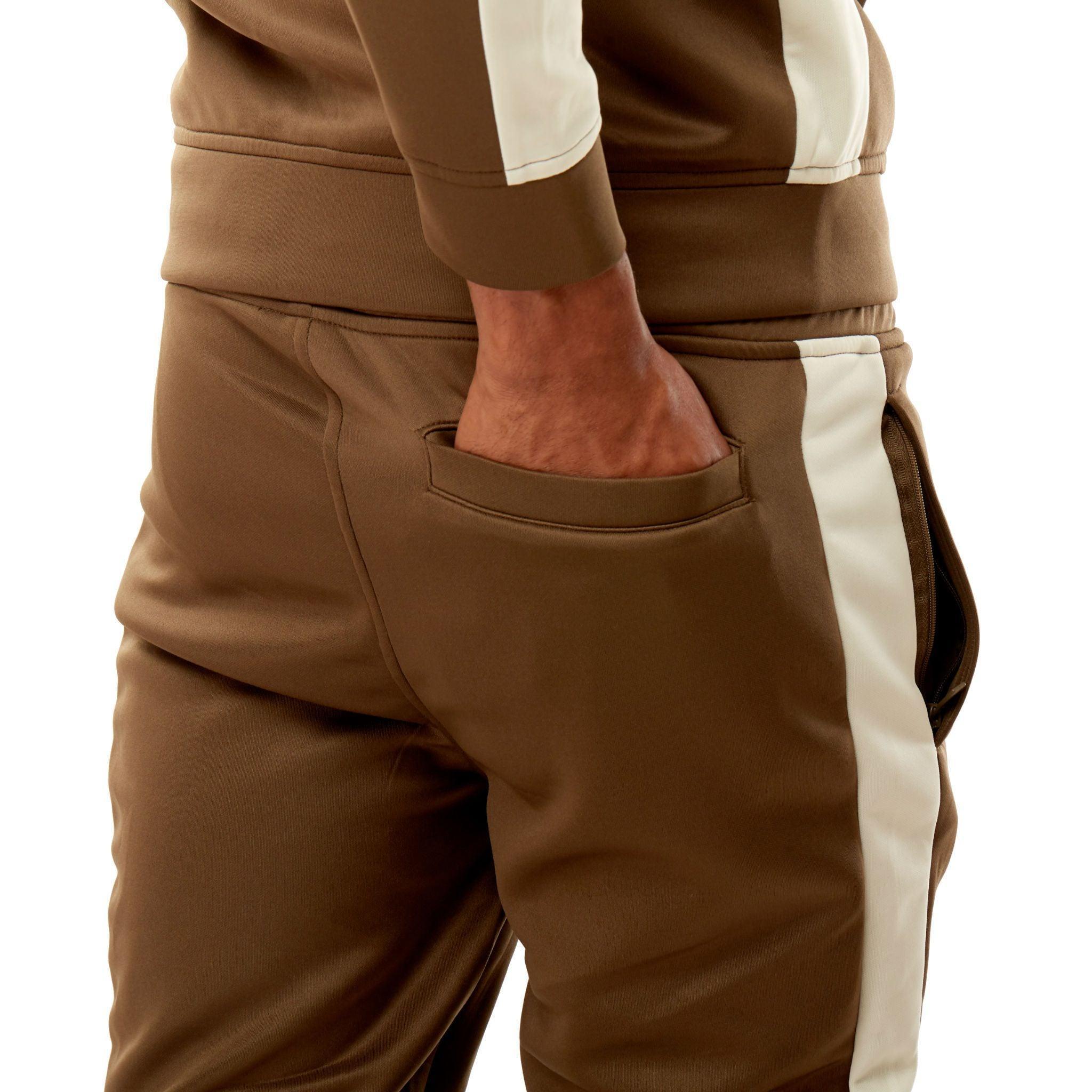 Track Pants - Brown & Cream - Rebel Minds