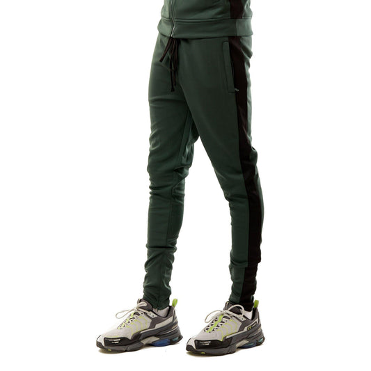 Track Pants - Hunter Green & Black - Rebel Minds